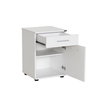 Hanah Home Kmd-511-Bb-1 Mesilla de Noche Blanca 40x57x39cm con Cajón para Dormitorio Elegante y Sereno